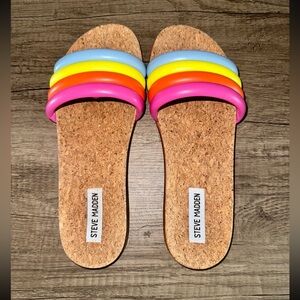 Steve Madden Multicolor Cork Slide Sandals